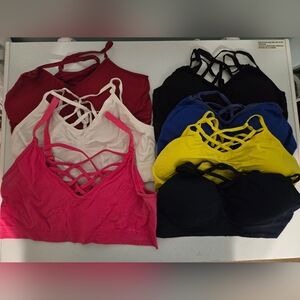 Strappy Shelf Bralette Set - Multicolor Set of 12